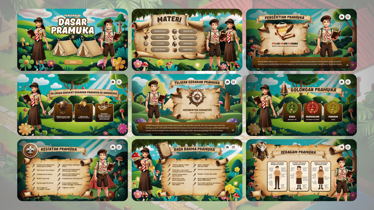 Preview Tampilan Template Slide Materi 2