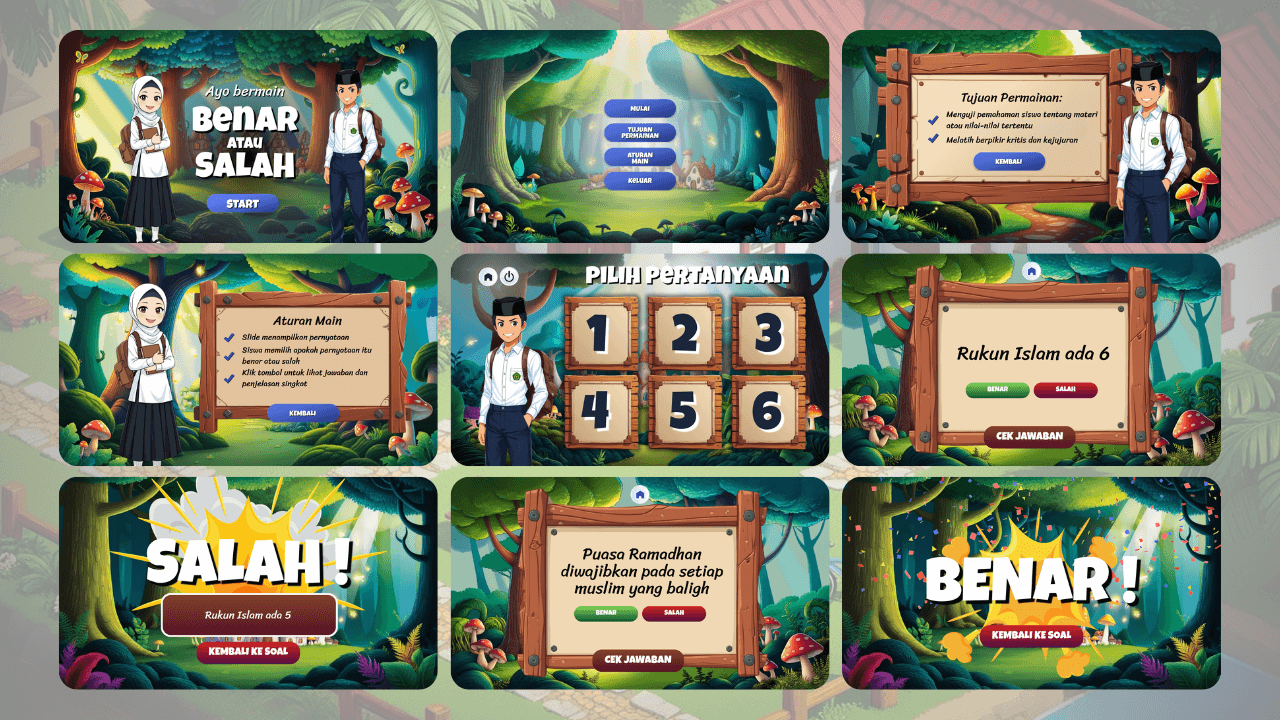 Preview Tampilan Template Slide Materi 4