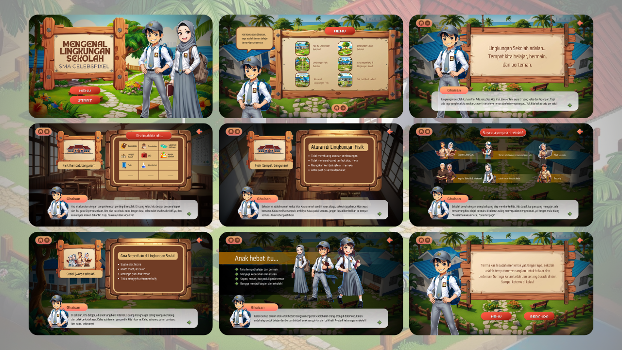 Preview Tampilan Template Slide Materi 7