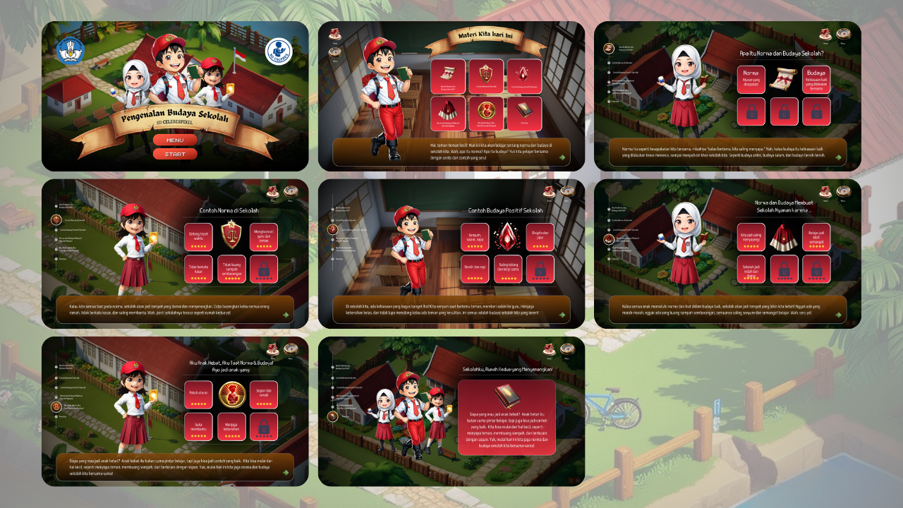 Preview Tampilan Template Slide Materi 8